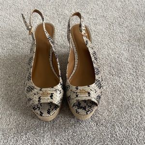 Coach snakeskin wedges